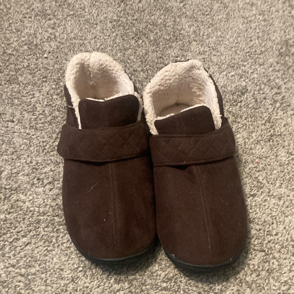 Cozy Brown Suede Slippers